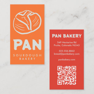 Brood Bakkerij Sourdough Aangepaste QR Handgeteken Visitekaartje