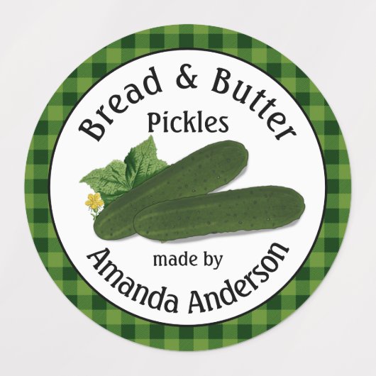 Brood & Boter augurken Plaid Labels (Design 2)