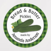 Brood & Boter augurken Plaid Labels (Design 1)