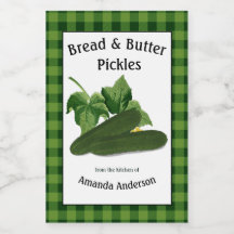 Brood & boter augurken Plaid V Eten Label