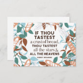 Brood citeert van Robert Browning Kaart (Voorkant / Achterkant)