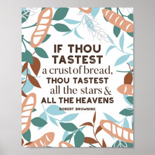 Brood citeert van Robert Browning Poster