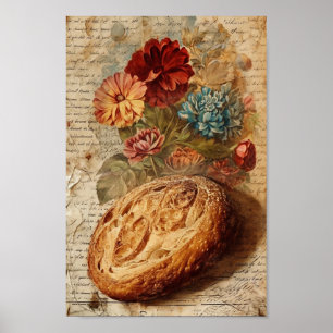Brood en Bloem Collage Poster