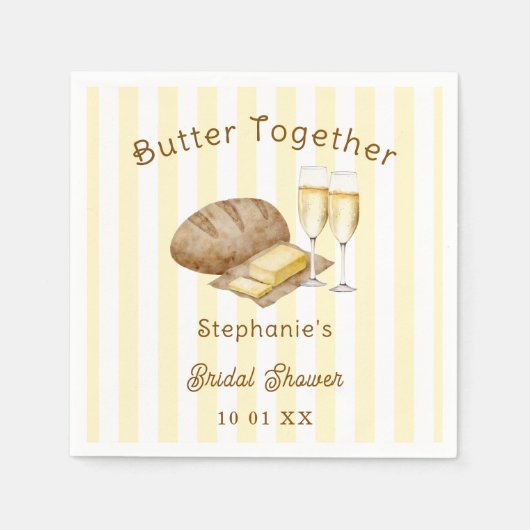 Brood en Boter Bruidsfeestje Servet (Voorkant)
