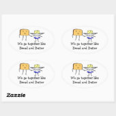  brood en boter samen liefde Sticker (Vel)