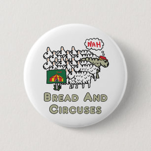 Brood en circussen ronde button 5,7 cm
