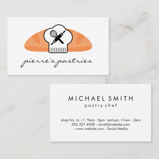 Brood en keukengereedschap visitekaartje (Voorkant / Achterkant)