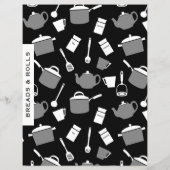 Brood en rolontvanger | Black White Kitchen (Achterkant)