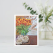 BROOD EN TULPEN IN PARIJS BRIEFKAART (Staand voorkant)