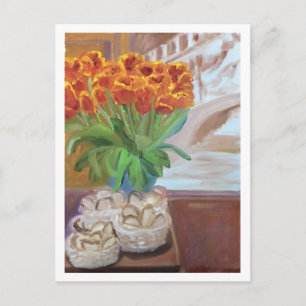 BROOD EN TULPEN IN PARIJS BRIEFKAART