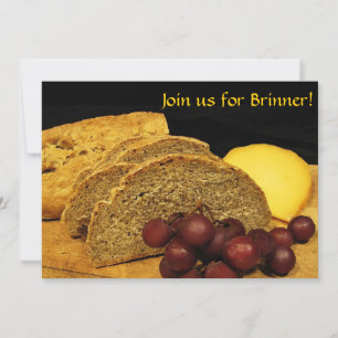 Brood, Kaas en Druiven Brinner Uitnodiging