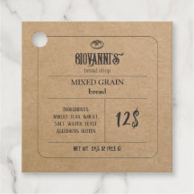 Brood Label Bruin Kraft Paper Bakkerij