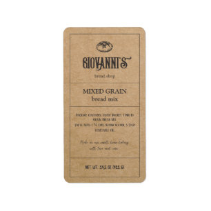 Brood Label Bruin Kraft Paper Bakkerij