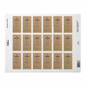 Brood Label Bruin Kraft Paper Bakkerij (Full Sheet)