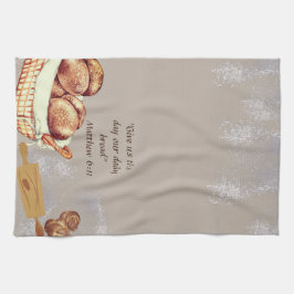 Brood maken groot all over print Schort Theedoek