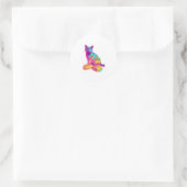 Brood Meowphosis – Glitchy Funny Cat Meme Ronde Sticker (Tas)