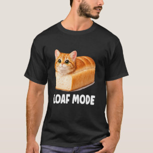 Brood Modus Oranje Kat Grappig Schattig Brood Meme T-shirt