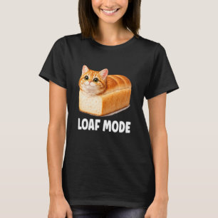 Brood Modus Oranje Kat Grappig Schattig Brood Meme T-shirt