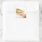 brood op de microgolfsticker vierkante sticker (Tas)