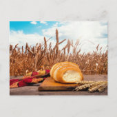 Brood op tarweveld briefkaart (Voorkant)