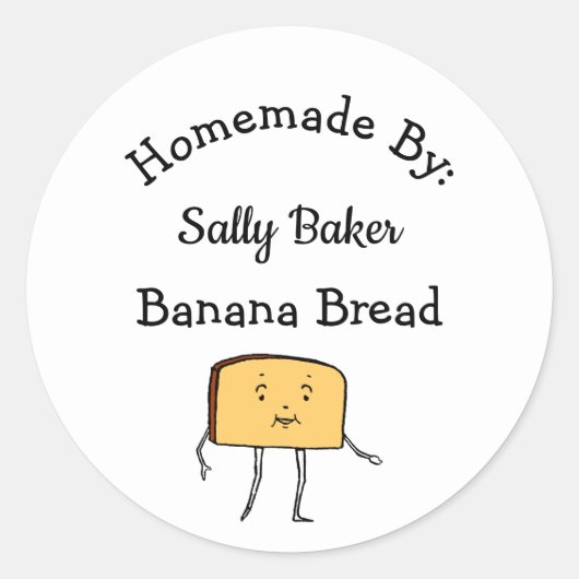  Brood Slice Custom Retro Baking Sticker (Voorkant)
