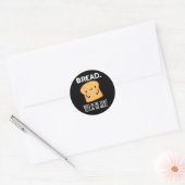 Brood stijgt in de gist-set in de donkere oogbol ronde sticker (Envelop)