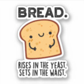 Brood stijgt in de gist-set in de wasmachine sticker (Voorkant)