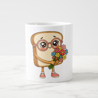 Brood Tony met bloemen – Mooie Brood T-Shirt Extra Grote Beker