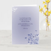 "Brood van het leven" Blue Side Floral Wenskaart Kaart (Gele Bloem)