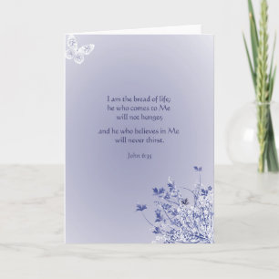 "Brood van het leven" Blue Side Floral Wenskaart Kaart