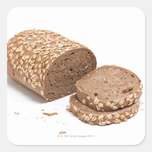 brood vierkante sticker (Voorkant)