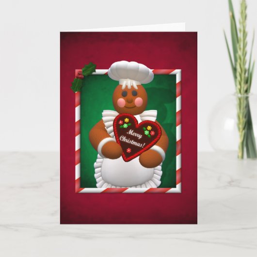 Broodbrood: Bakery Girl Feestdagen Kaart (Voorkant)