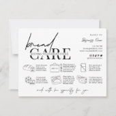 Broodbrood Minimalistische Baker Care Instructions Bedankkaart (Voorkant)