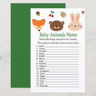 Brooddieren Baby Dieren Naam Game