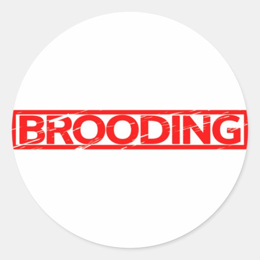 Brooding Stamp Ronde Sticker (Voorkant)