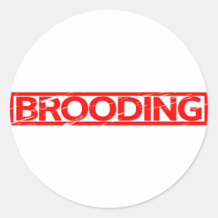 Brooding Stamp Ronde Sticker
