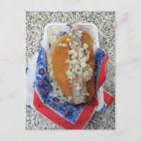 Broodje herring néerlandais avec carte postale Oni