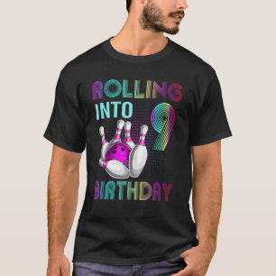 Broodje in 9 Bowling Birthday Party 9th Birthday T-shirt