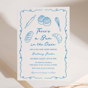 Broodje in de Oven Bakkerij Jongen Baby Shower Kaart