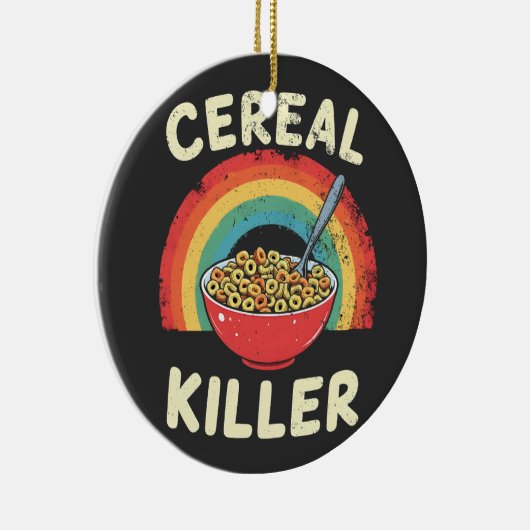 Broodje Killer Mens Eten Pun Echte Misdaad Keramisch Ornament (Rechts)