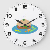 Broodje met Veggie Sides Fun Food Grote Klok (Voorkant)