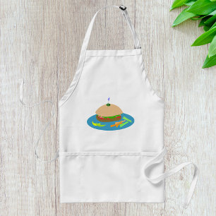 Broodje met Veggie Sides Fun Food Standaard Schort