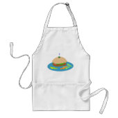 Broodje met Veggie Sides Fun Food Standaard Schort (Voorkant)