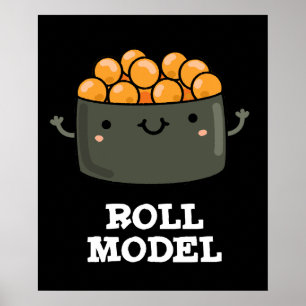 Broodje Model Grappig Voedsel Sushi Roll Pun Poster