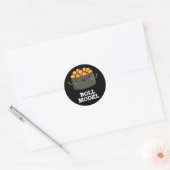 Broodje Model Grappig Voedsel Sushi Roll Pun Ronde Sticker (Envelop)
