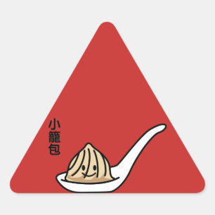 Broodje van Dim Sum van de Bol van de Soep van Driehoek Sticker