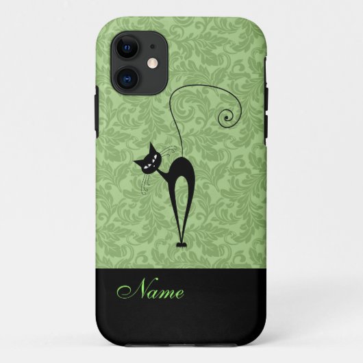 Broodjesdriekleppige zwarte kattendoekje Case-Mate iPhone case (Achterkant)