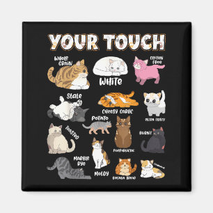 Broodkatten Verscheidenheid Punny Cartoon Kitty On Magneet