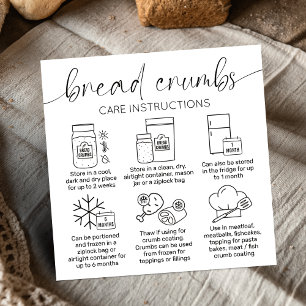 Broodkruimels Care Guide Minimal Logo Broodbakkeri Vierkante Visitekaartje