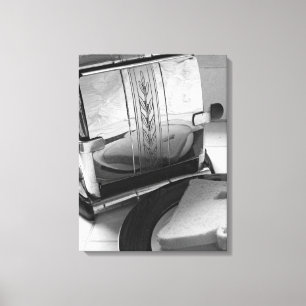  broodrooster zwart en wit verpakt canvas